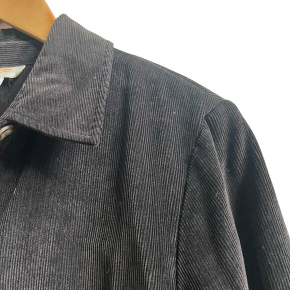 Talbots Women's Brown Corduroy Shirt Dress Size 14 Quarter Button - Picture 5 of 13